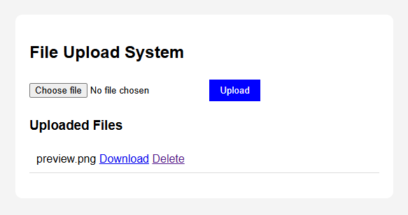 PHP File Upload System (No Database) - Simple PHP File Manager Script