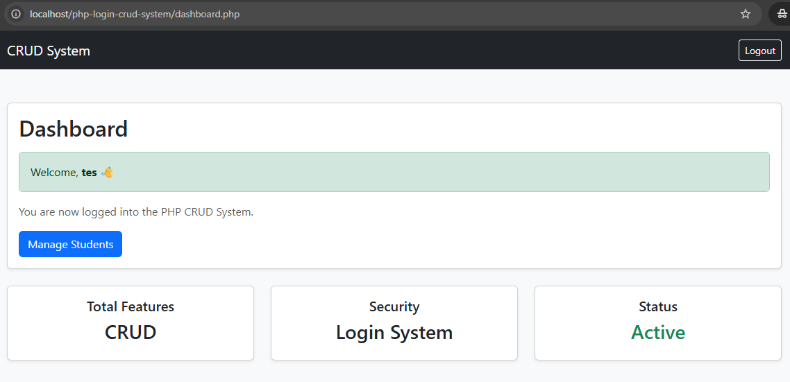 PHP Login & CRUD System (Bootstrap 5) - Beginner Friendly PHP Project
